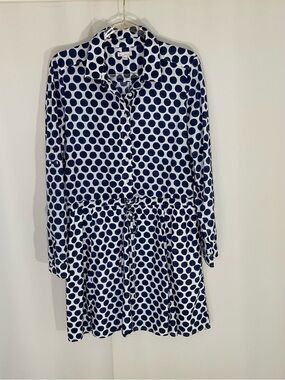 GAP Navy and White Polka Dot Dress 100% Cotton Size M